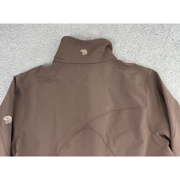 Mountain Hard Wear Women Sz Medium Brown Full Zip Jacket Mock Neck Nylon Stretch - Picture 4 of 15